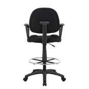 Boss Drafting Stool W/Footring And Loop Arms, B1617-BK